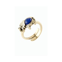 Fil - 532 - Doğaltaşlı Otantik - Nazblsmm - Yüzük Lapis Bronz