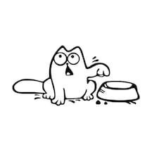 Byr002 Aç Kedi Sticker Oto Motor Laptop Duvar Folyo Sticker 30x15 Cm Efsngrck