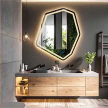Fluxus Günışığı Lazer Kumlamalı Lavabo & Banyo Aynası Dokunmatik Sensörlü 80 X 68