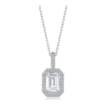 Pırlanta Montur Emerald Tektaş Gümüş Kolye