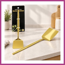 Gees Global Altın Renk Metal Servis Spatula Gbzs