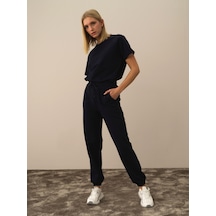 Xint Lacivert Pamuk Dokulu Regular Fit Sweat Pantolon 470416
