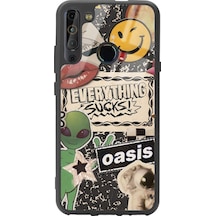 Casper X20 Retro Sticker Tasarımlı Glossy Telefon Kılıfı Çok Renkli