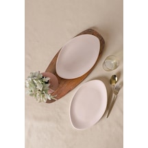 Krem Bloom Kayık Tabak 31 Cm 2 Adet 030