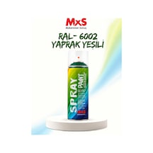Mxs Ral 6002 Yaprak Yeşil Akrilik Sprey Boya 400 Ml Siyah
