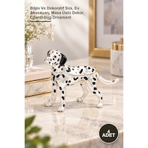 4 Adet Taşlı Köpek Figür Biblo Ve Dekoratif Süs, Ev Aksesuarı, Masa Üstü Dekor, Charm Dog Ornament
