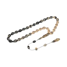 Arpa Kesim 11x8 Mm Ateş Kehribar Sistem Püsküllü Tesbih Çok Renkli