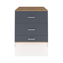 Kronos Şifonyer 3 Çekmeceli 88x59x96 Çam-antrasit Çam