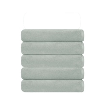 5 Li Otel Banyo Havlusu Pamuklu 90x150 Cm Renkli 16/1 Avs 580 Gr Gri