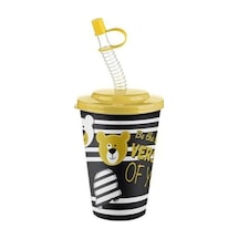Şeffaf Pipetli Cute Bardak 400 Ml Çocuklara Özel Bardak Nocolor-377e0233