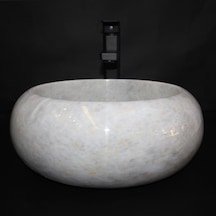 Gri Mermer Mini Bombeli Lavabo