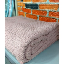 Şaheser %100 Pamuk Çift Kişilik Pike 240x220 Tek Pike -pudra Pudra