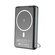Lenyes Pw1001d Pd 22.5w Hızlı Şarj Özellikli Standlı Wireless Powerbank 15w 10000mah Gri