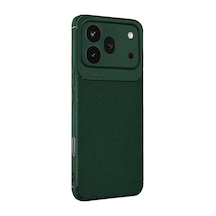 Huawei Honor 600 Pro Uyumlu Auto Focus Karbon Kapak - Koyu Yeşil