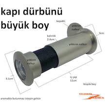 Kapı Dürbünü Saten Geniş Uzun Boylu Özel Çelik Kapı Dürbün Kapakl