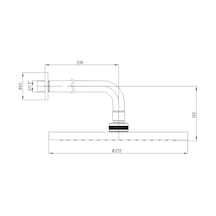 Eca Myra 102845034 Yuvarlak Duvardan Duş Başlığı 25x25 Altın Renkli Altın