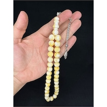 Beyrut Damla Kehribar Beyaz Hamur Küre Kesim 12 Mm T-672