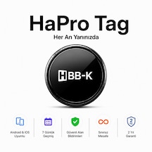 Hapro Tag Apple Uyumlu iOS & Android Airtag Akıllı Gps Siyah Tekli Paket