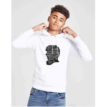 Tshirthane Sherlock Impossible Baskılı Unisex Çocuk Kapüşonlu Beyaz Sweat Beyaz