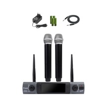 Westa Wm-202h Çift El Mikrofonlu Telsiz Mikrofon Seti Kablosuz - 8697314964243