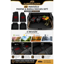 Fiat Panda 2025+ Uyumlu Araca Özel 3d Bagaj Havuzu Ve Paspas Joker Kırmızı