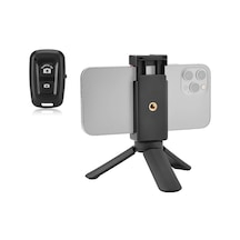 Cep Telefonları Ve Gimbal İçin Mini Tripod Standı Ve Hot Shoe Bağlantılı Telefon Tutucu