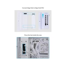 Lian Li Evrensel Usb Ve Pwm Fan Hub, 4 Usb Başlıklı Fan Kontrol Cihazı - 6 Fan Bağlantı Noktası - Manyetik Montaj - 5v/4pın - Psu/anakart Evrensel Kılıf Uyumluluğu - Beyaz Eg-hub01b