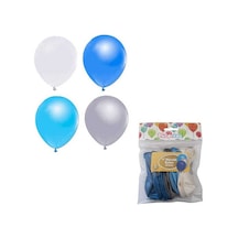 Metalik Karışık Balon Seti 20 Adet Turkuaz