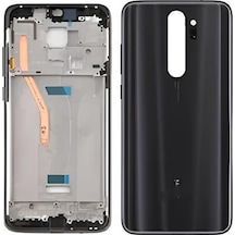 Xiaomi Redmi Note 8 Pro Full Kasa Arka Kapak Takım Siyah