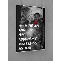 The Walking Dead Poster 45x60cm Negan Afiş - Kalın Poster Kağıdı Dijital Baskı