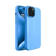 Apple Uyumlu iPhone 15 Uyumlu Kılıf First Silikon - Mavi