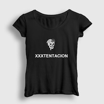 Presmono Kadın Skull Xxxtentacion T-shirt Siyah