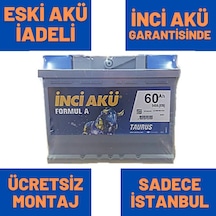 12V 60 Ah 60 Amper İnci Akü 540A - Yerinde Montaj  / 469711752 45 - 50 Amper-