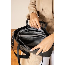Just Polo Kadın Orijinal Büyük Boy Lüks El & Omuz Çantası Ve Cüzdanı Shopper 27 X 33 Cm Kum - Kahverengi