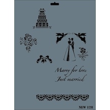Rich New Seri N-128 Stencil 35X25 Cm