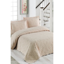 Ivy Cappuccino Çift Kişilik Microfiber Kapitone Yatak Örtüsü