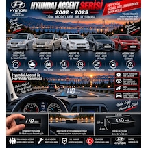 Hyundai Accent/accent Era/blue 2002-2026 Modeller İçin Head Up Display Hayalet Gösterge Ekranı Ön Cam Hız Göstergesi