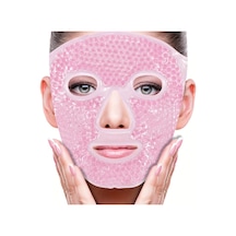 Terapi Jel Yüz Maskesi Soğuk Ve Sıcak Boncuklu Ayarlanabilir Maske Pembe