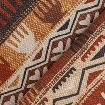 Concept Softmicro Boho Etnik Desenli Mikrofiber Koltuk Örtüsü Ve Şalı, Kaymaz Toprak 180x300 Cm Acı Kahverengi