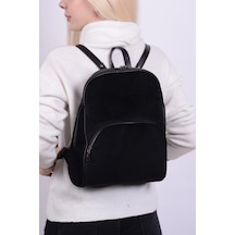 Housebags Kadife Siyah Kadın Sırt Çantası 157 Kadife Siyah