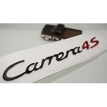 Dk Tuning Porsche Carrera 4s Bagaj Siyah Kırmızı Yazı Logo Amblem Bagaj Arma