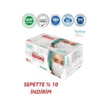 Soly Care Meltblown 3 Katlı Telli Ultrasonic Cerrahi Maske 50Adet