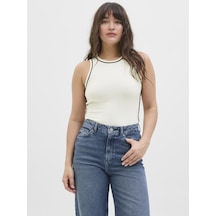 Jack & Jones Kadin Kolsuz Triko Bluz - Evelyn - 12281432 Vanilla Ice