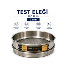 Test Eleği - Çap: 20 Cm 3 Mm Paslanmaz Çelik