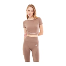 Giorgina Ferri Yumuşak Dokulu, Esnek Yoga, Koşu, Spor Ve Günlük Crop Top Mila