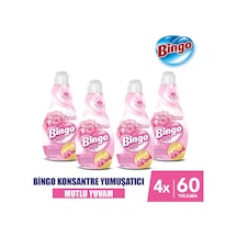 Bingo Soft Mutlu Yuvam Konsantre Çamaşır Yumuşatıcısı 4 x 1440 ML