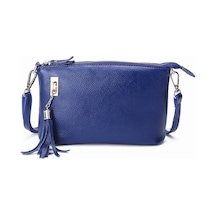 Bayan Püsküllü Tek Omuz Çapraz Çanta Büyük Kapasiteli Günlük Çanta Mavi