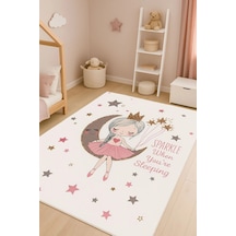 Blghome Modern Çocuk Odası Halısı Dekoratif Kilim Ekru