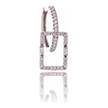 Duru Gümüş Küpe-364 Silver