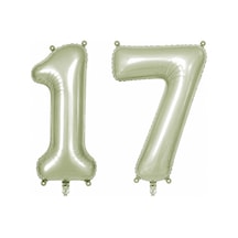 17 Rakam Folyo Balon Yeşil Rengi 76 Cm